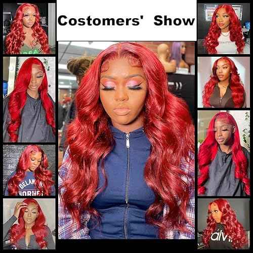 Red Bundles Body Wave Bundles Human Hair 22 24 26 Inch Unprocessed Brazilian Virgin Hair Weave 3 Bundle 50 Grams Per Bundle Red Human Hair Extensions