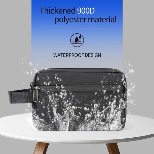 XQXA Toiletry Bag for Men, Hanging Dopp Kit Water Resistant Travel makeup Bag for women, Mens Travel Bag Shaving Bag for Toiletries Accessories (Black)