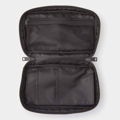 無印良品 MUJI 02869175 Nylon Book Shaped Pouch, Black, Approx. 4.7 x 8.1 x 1.6 inches (12 x 20.5 x 4 cm)