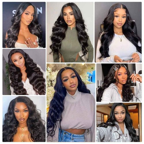 4x4 Lace Closure Body Wave Human Hair Transparent Lace Closure Human Hair 100% Unprocessed Brazilian Virgin 150% Density Body Wave Natural Black 22Inch
