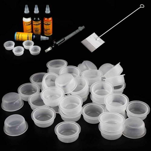 Tattoo Ink Caps Large-Denergy 100pcs Premium Mag Disposable Ink Cap Fit with 69 Big Magnum Needles