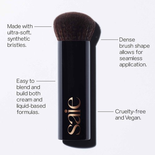 Saie The Big Liquid Foundation Brush - Soft, Multi-Use Makeup Brush for Buffing, Blending & Building - Made with Cruelty-Free, Synthetic Bristles & Creates a Seamless Finish (1 Count)