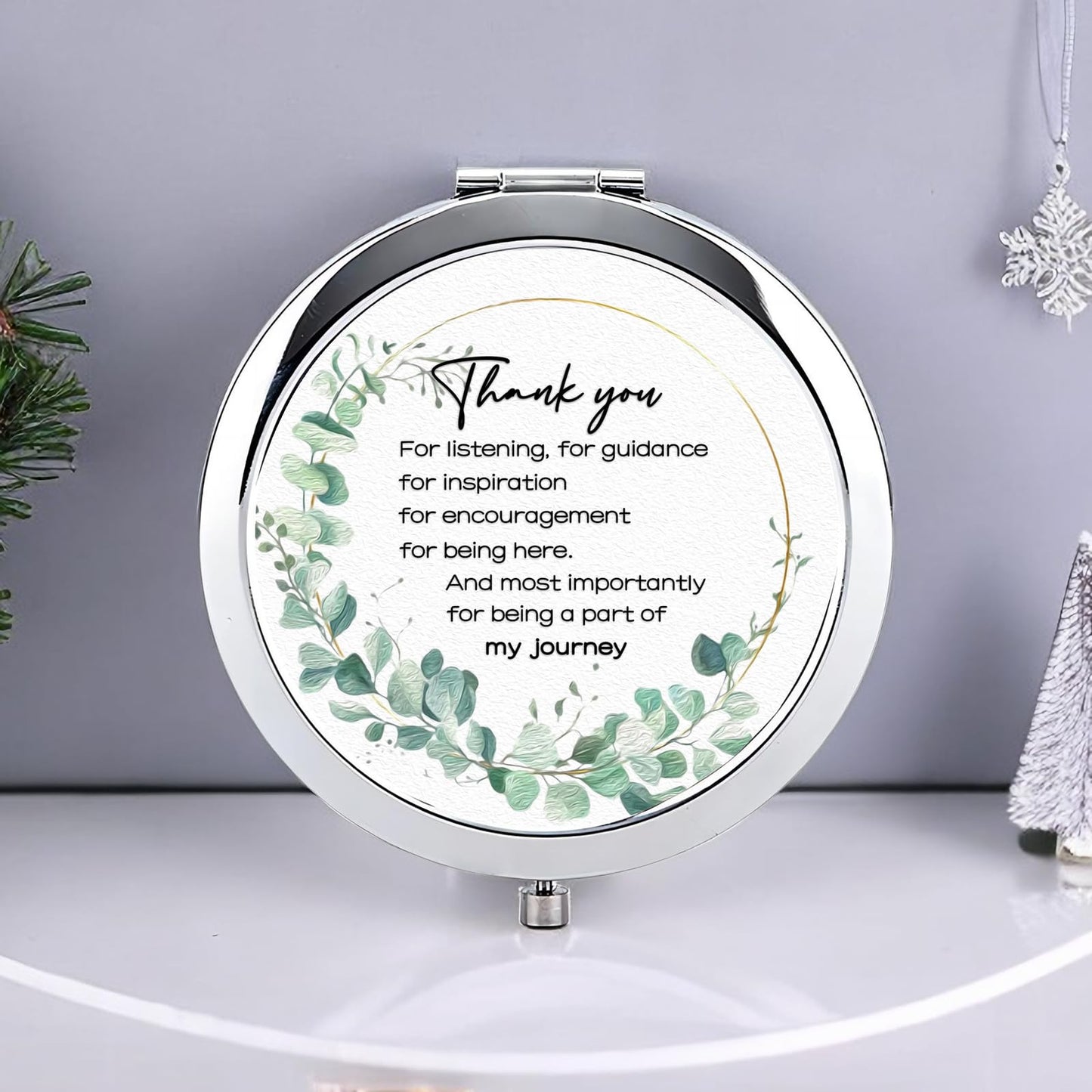 Kasuwow Thank You Gifts for Women, Thank You Compact Mirror, Appreciation Gifts, Farewell Gift for Women Friends Coworkers Colleague Makeup Mirror