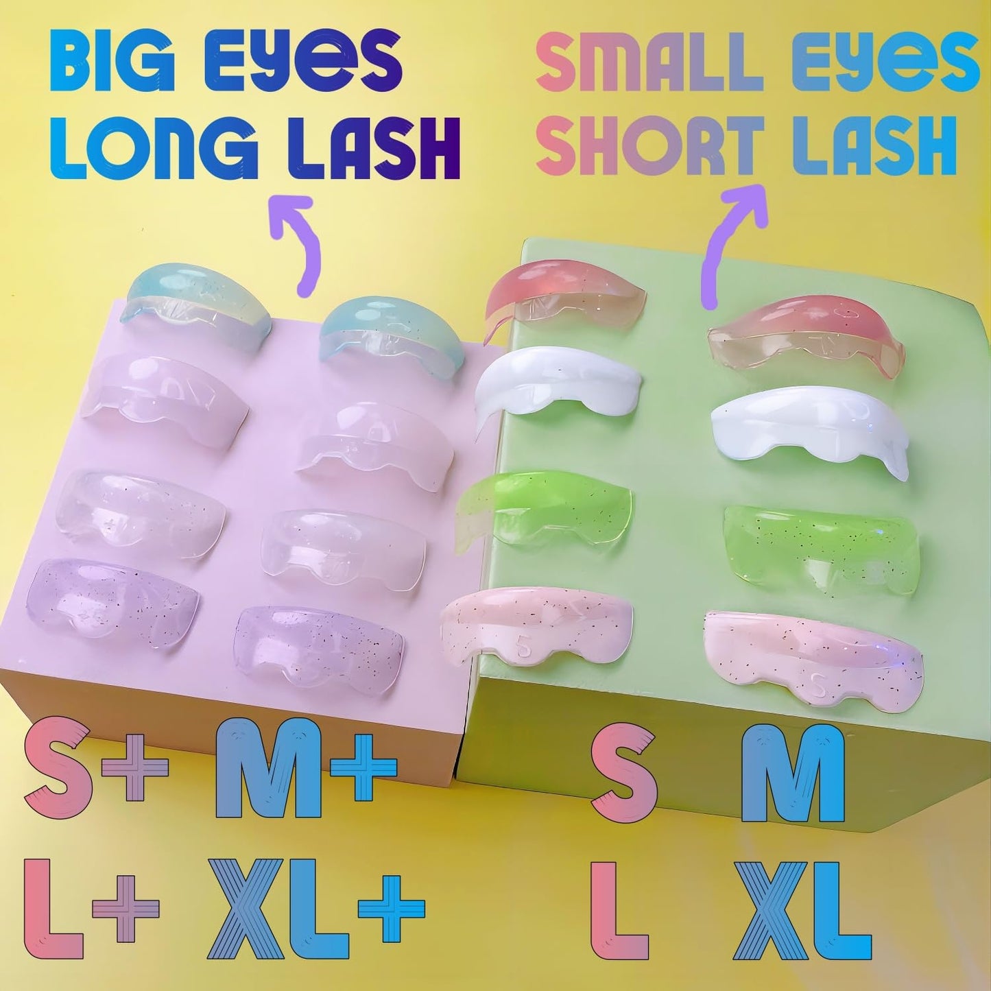 Lash Lift Ribbons Eyelash Lifting Shields Mini Lami Lamination Roller Soft Silicone Perm Rod LC Curl Perming Shield 8 Size Korean Curling Guard Lifts Eyelashes Visibly Elastic Shield For All Eyes