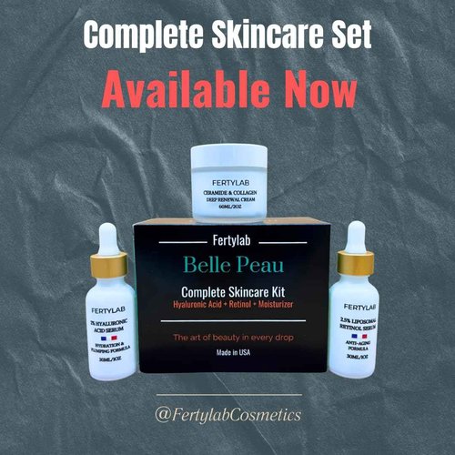 Profesional Skincare Set – Complete Skin Booster Kit - Pure Retinol - Hyaluronic Acid - Moisturizer with ceramide and Collagen - set completo para la piel de la cara - todo en uno para tu piel .