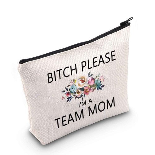 TSOTMO Team Mom Gift Team Mom Survival Kit Cosmetic Bag for Women Leader Appreciation Gift Best Leader Ever