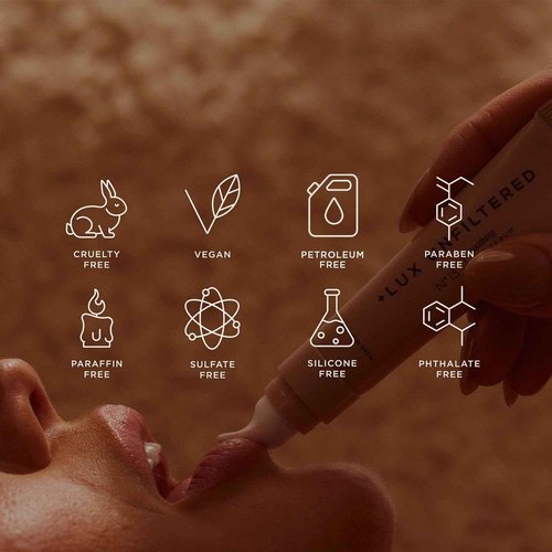 + Lux Unfiltered N°15 Soothing Lip Serum – Fragrance Free, Moisturizing, Hydrating Lip Balm with Hyaluronic Acid & Shea Butter – Cooling Touch Applicator - Vegan, Cruelty-Free, & Petroleum-Free