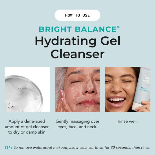 Bigger Than Beauty Skincare Hydrating Gel Cleanser, Face Wash with Hyaluronic Acid & Vitamin C for All Skin Types, Daily Skin Care, Makeup Remover for Women, Facial Cleanser, Vegan & Cruelty Free