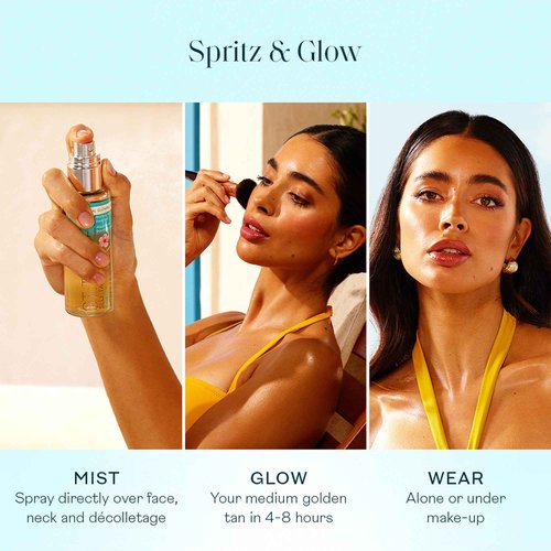 St.Tropez Self Tan Purity Bronzing Water Face Mist, Natural Sunkissed Glow with Hyaluronic Acid & Antioxidants, Vegan, Natural & Cruelty-Free Face Care, 2.7 Fl Oz