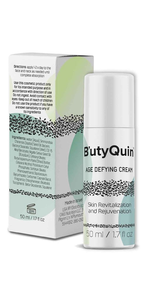 B’utyQuin Anti Aging Premium Face Cream | Face Moisturizer For Aging Skin Powered By Full Spectrum, Cold Pressed Black Seed Oil, Jojoba Oil & Shea Butter | Anti Aging Moisturizer For Face, 1.7 fl oz