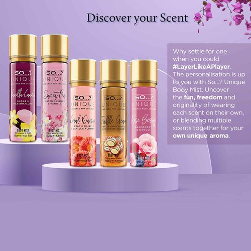 So...? Unique Body Mist - Rose Berry for Women - 5.1 oz Body Mist - Pack of 3