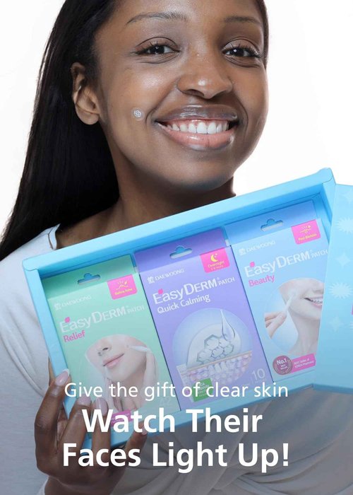 EasyDerm 3-Type Pimple Patches Gift Set, Acne care soluution, Korean Spot Patch to Cover ZitsㅣQuick Calming(10ea) + Relief(42ea) + Beauty Patches(42ea)ㅣTrendy Teen girl gifts Back to School MUST HAVE