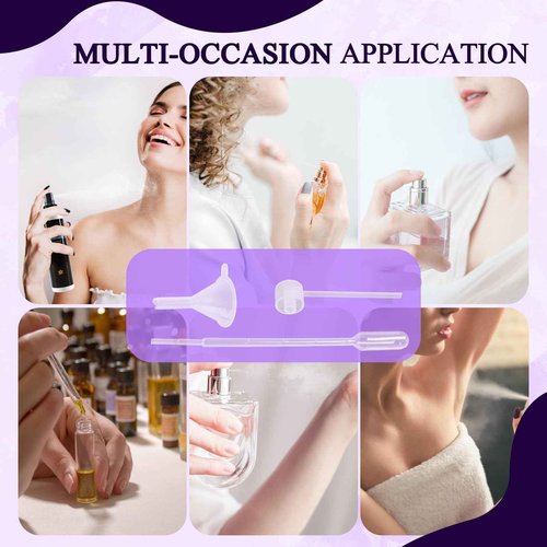 ChaserRoad 50pcs Perfume Refill Tool Kit - Includes Tiny Funnels, Dropper, Dispenser Pump - Fits Essential Oils & Liquid Cosmetics, Easy Transfer