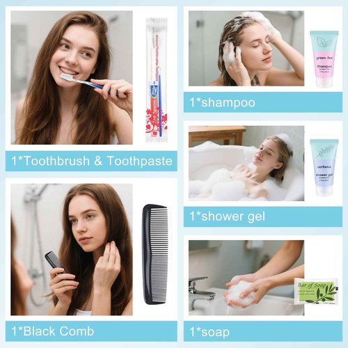 skourvut Homeless Hygiene Kit for Donations,Toothbrush Travel Kit Basic Toiletry Kits Care Package Supplies in Zip Pouch,Homeless Kits Travel Toiletry Bulk for Homeless Women (pack of 20)