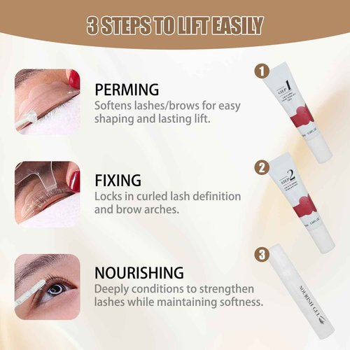 Upgraded Lash Lift Kit Professional - Eyebrow Lamination & Eyelash Perm Kit with High Adhesion Glue and Long-Lasting Curling Set, Gentle Formula for Sensitive Eyes