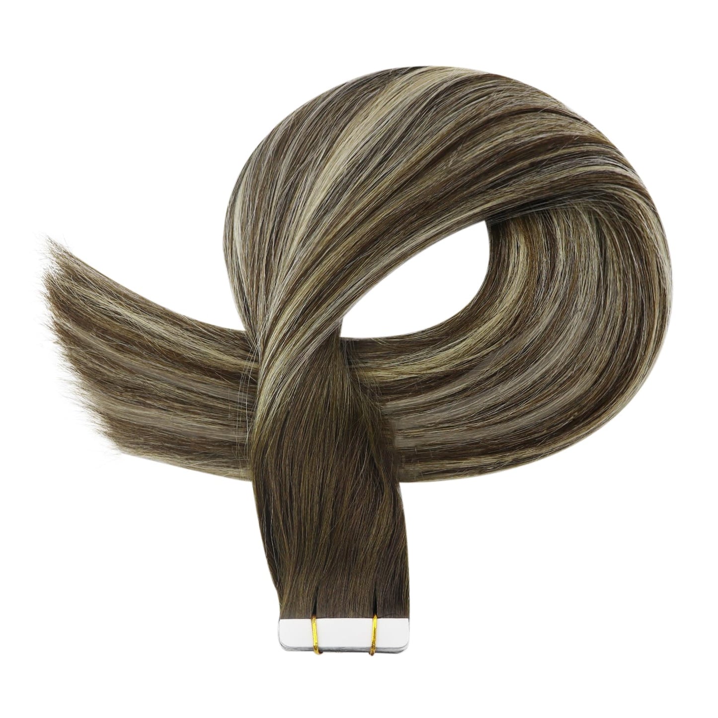 Full Shine Tape in Extensions Color 2 Fading to 60 Blonde Highlight 2 Darkest Brown Balayage Tape For Hair Extensions 12Inch Invisible Short Hair Extensions Tape in 30G 20Pcs Tape in Human Hair