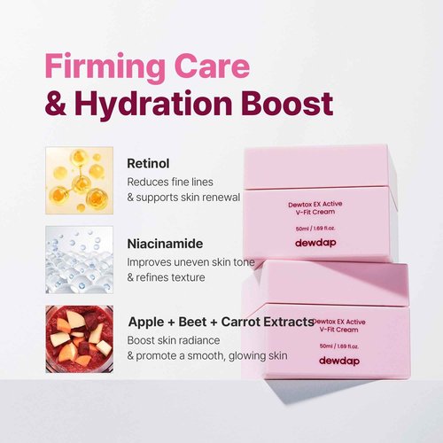 DEWDAP Dewtox Glow Skin Cream, Firming & Hydrating Face Moisturizer with Retinol & Niacinamide, Fine Line Care, Korean Skincare (1.69 Fl Oz / 50ml)