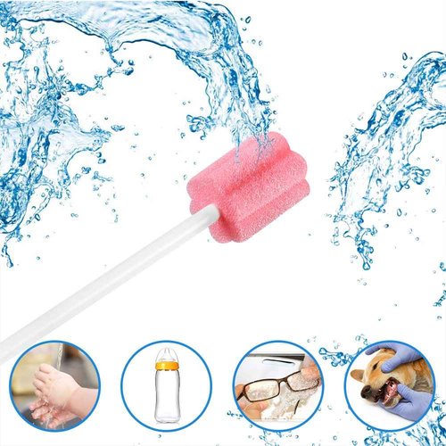 Disposable Untreated Oral Care Swabs, 250 Count (Pink+Plum)