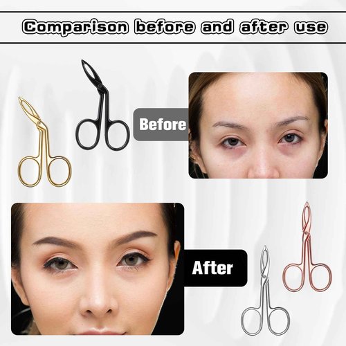 4 Pieces Eyebrow Tweezers Scissor Handle Flat Straight Tip Brow Scissors Remover Slanted Tip Facial Hair Eyebrows Stainless Steel Eyebrow Facial Remover Brow Tweezers for Women Men