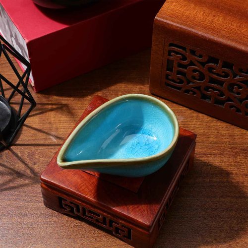 KALLORY Essential Oil Mixing Dish, Ceramic Facial Mask Mixing Bowl Aroma Oil Holder Small Spa Dishes for Salon