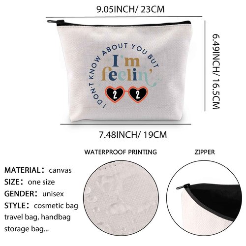 XYANFA I'm Feeling 22 Makeup Bag 22 Birthday Gift Singer Fans Gift Singer's Merchandise (feelin' 22)