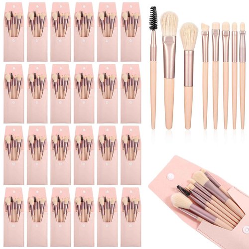 24 Sets Travel Size Makeup Brushes Set Mini Face Make up Brushes Brushes Bag for Makeup Party Favors Wedding Bridal Shower Bridesmaid Gift Favors Bachelorette Party Gift