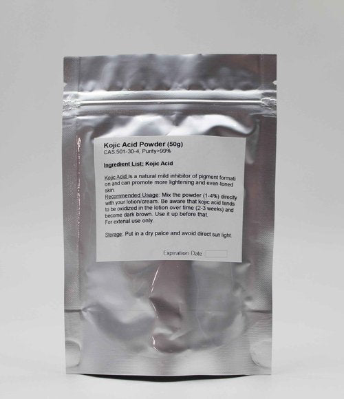 Pure Kojic Acid Powder, 50g, for DIY Lotion Cream Serum Soap (Pack of 2)