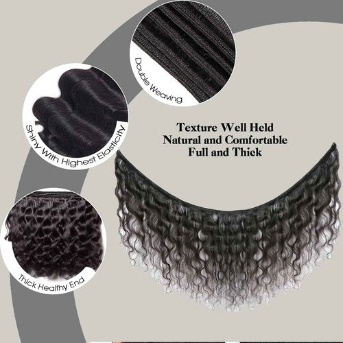 12A Brazilian Human Hair Bundles Body Wave Single Bundle Virgin Hair Bundles Body Wave Human Hair Sew in Weave Natural Black Color Hair 24 inch