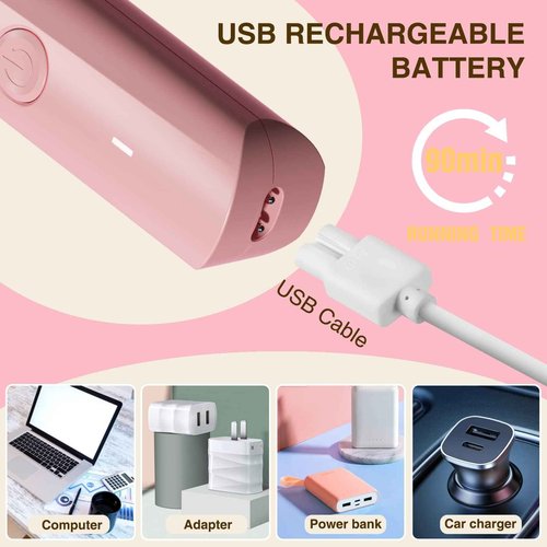 Waterproof Bikini Trimmer Women Electric Razor for Bikini Legs Pubic Hair Rechargeable Electric Shaver for Women, Green &Pink