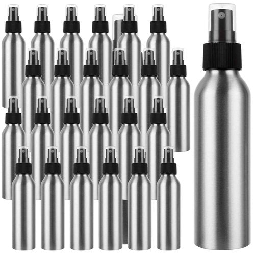 APACALI 24PCS Aluminum Spray Bottle 4oz Mini Mist Sprayer Metal Spray Bottle, Empty Spray Bottles, Reusable Bottles Small Spray Bottles for Travel, Cosmetic Perfume, Toner, Face Spray