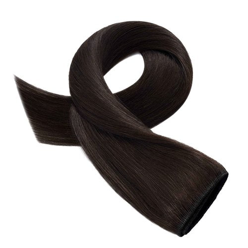 S-noilite One Piece Clip in Human Hair Extensions 5 Clips 3/4 Full Head Clip on Remy Hair Extension For Women Lighter One-Piece Design 16Inch 45g Dark Brown