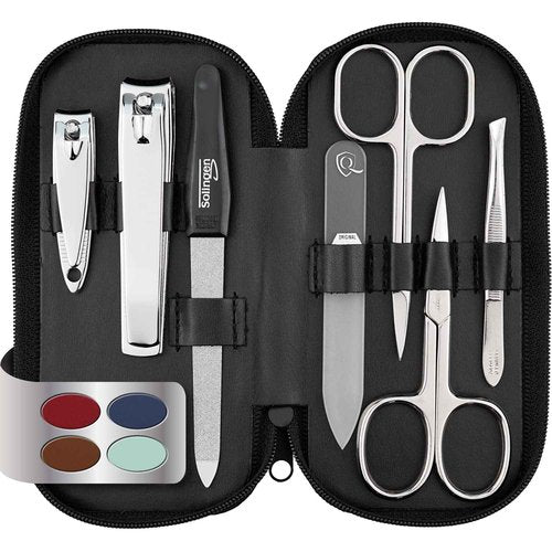 marQus Manicure Sets for Women & Men from Solingen Germany with glass nail file - Quality Grooming Kit Incl. Nail Clippers & glass nail file, Nail Kit Perfect for Pedicure.