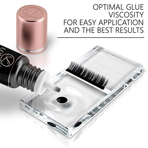 7-8 Weeks Retention/Eyelash Extension Glue Volume Advanced Ultra+ LONRIS Lash 5 ml/1-2 Sec Drying time/Maximum Bonding/Semi-Permanent Extensions Supplies/Professional Use Only Black Adhesive