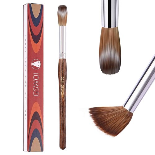 GSWOI 100% Kolinsky Acrylic Brush Size 22 - Wood Handle for Nail Application, Extension - Professional Manicure Salon and DIY at Home Tool (#22)