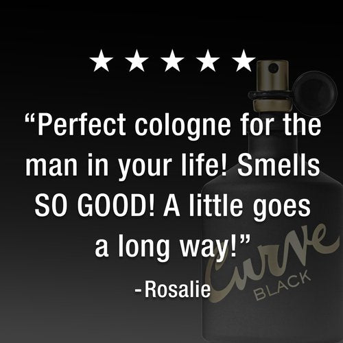 Curve Black For Men, Cologne Spray with Casual Day or Night Scent, 4.2 oz