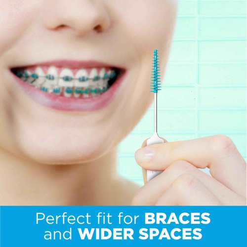 GUM Soft-Picks Wider Space, Easy to Use Dental Picks for Teeth Cleaning and Gum Health, with Convenient Carry Case, Dentist Recommended Dental Picks, 50 Count