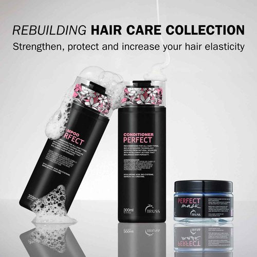 TRUSS Moisturizing Shampoo for Damaged Hair - Perfect Hair Shampoo for Women & Men - Gentle Cleansing & Frizz Control to Hydrate & Strengthen - Provides Color Protection & Shine (10.14 oz)