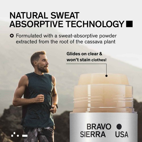 Aluminum-Free Deodorant for Men by Bravo Sierra, 3-Pack-Contains Natural Ingredients–Long Lasting All-Day Odor and Sweat Protection-White Vetiver & Cedarwood, 3.2 oz-Paraben-Free, Vegan & Cruelty-Free