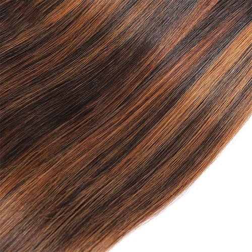 P430 Highlight Brown Bundles Human Hair Bundles 12 14 168 Inch Straight P4/30 Highlight Bundle Brown Bundle Unprocessed Brazilian Virgin Hair Quick Weave Hair for Black Women