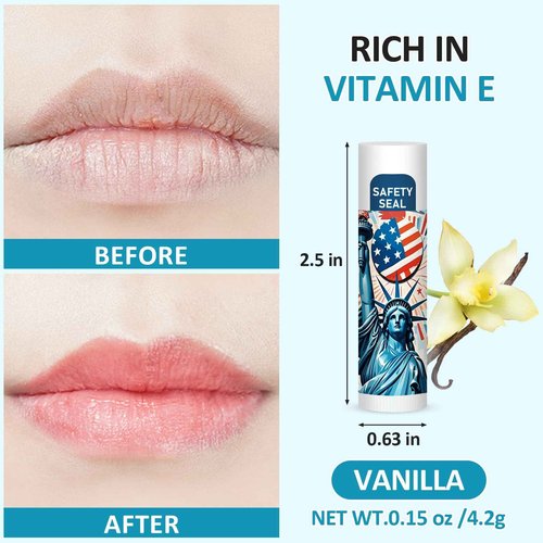 Patriotic Flag Statue of Liberty Lip Balm 60 Pack, 4th of July Party Favors, Moisturizing Lip Balm Bulk for New York Party Favors, Patriotic Freedom Day Gifts for Women Men