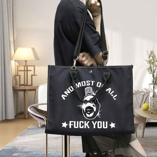 BWWKTOP Captain Spaulding Cosmetic Makeup Bag Horror Movie Inspired Gifts And Most Of All Fu*k You Zipper Pouch Bag For Movie Fans (And Most BG)