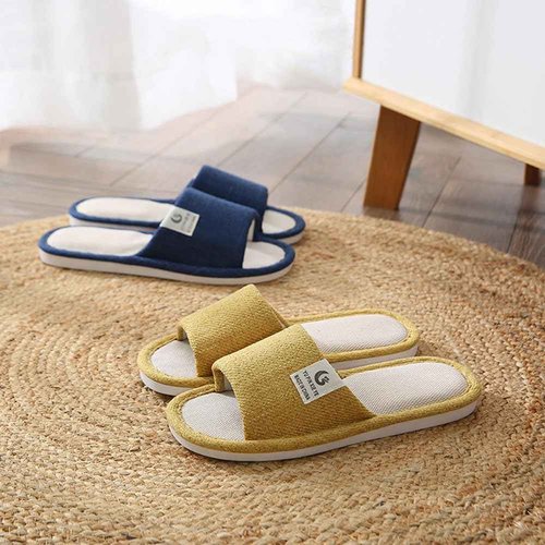 CYlovinho Womens Slipper Home Slippers,4 Pairs Spa Slippers Non Slip Disposable Slippers for Guest Washable Bedroom Slippers Hotel Slipper Travel Slippers