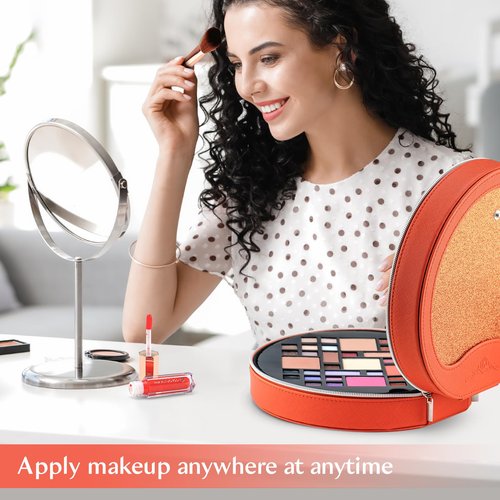 Color Nymph Starter Makeup Kits for Teens Girls With Reusable Case, Beginner Makeup Sets for Preteen, Birthday Valentines Day Makeup Gift Including 38-Colors Eyeshadows Lipglosses Brushes