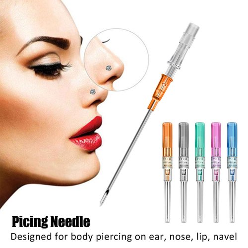 Rayyl 20G Catheter Piercing Needles - 50Pcs Piercing Needles Catheter Needles Disposable for Ear Nose Belly Lip Tongue Cartilage Piercing Needles Supplies