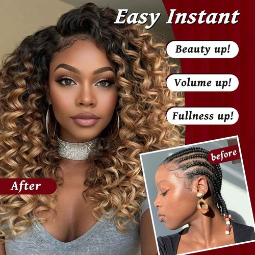 Datanala GoGo Curl Crochet Hair 18 Inch Water Wave Crochet Hair 8 Packs Ombre Beach Curl Crochet Braiding Hair Synthetic Extensions For Women (TBUG, 18inch(8packs))
