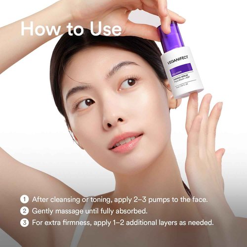 VEGANIFECT EGF Collagen Serum | Elasticity & Skin Density Booster | Targets Early Wrinkles & Fine Lines | Hydrating Anti-Aging, Korean Skincare, 1.01 fl.oz
