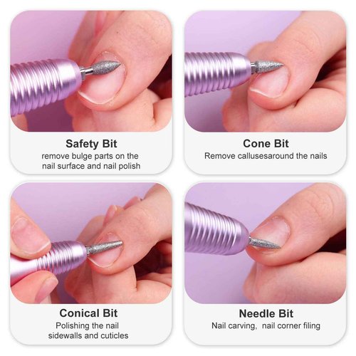HEBECA Electric Nail Drill PRO + 1 Set Replacement Nail Drill Bits