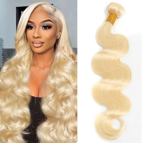 613 Blonde Body Wave Bundles Human Hair 16 inch 100% Unprocessed Virgin Human Hair Single Bundle 12A Human Hair Weave Extensions