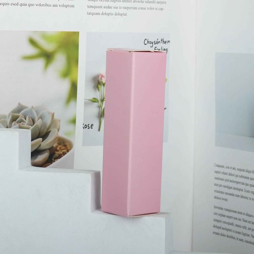 COSIDEA 50pcs 25 * 25 * 95mm lip gloss Craft Matte pink paper box Small packing boxes 350gms for DIY cosmetics
