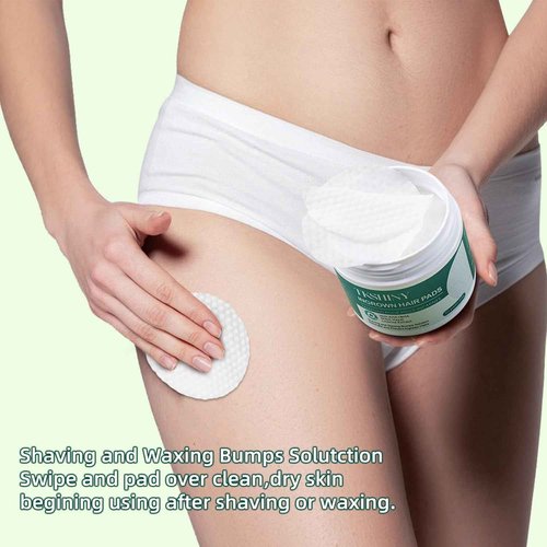 TKSHINY Ingrown Treatment Hair Pads, Ingrown Treatment Pads with AHA+BHA, Ingrown Hair Wipes For Bikini Area, Razor Bumps, Underarm , Exfoliate Skin,Ingrown Hair Serum for Face, Neck, 50 Pads